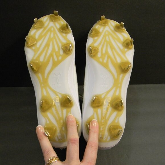 Under Armour Clyde MT 3024328-103 White Gold Women's Softball Metal Cleats 11.5 - Picture 9 of 9